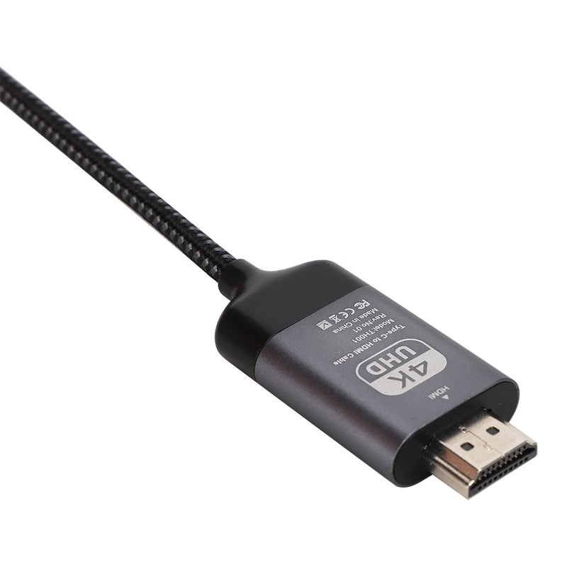 Type C to HDMI Cable 4K60hz Aluminum Shell Woven 2M
