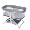 Baby Trend Quick-Fold 2-in-1 Rocking Bassinet, Shadow Stone Gray
