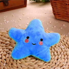 BWESOO Starfish Shape Dog Pet Chew Toy Plush Squeaky Toy Cute Pet Interactive Play Training Toy Household Pet Accessories, Puppy Sound Chew Squeaker Pet Supplies