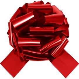 Giegxin 6 Pcs 12 Inch Large Gift Bow Christmas Pull Bow for Christmas Tree Door Fireplace Decoration Presents for Car Bikes