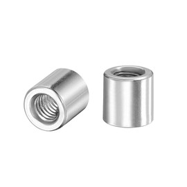 sourcing map Round Weld Nuts, M6 x 10mm x 10mm Weld On Bung Female Nut Threaded - 201 Stainless Steel Insert Weldable 20pcs