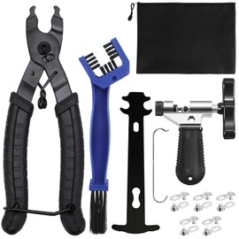 NZZVNZ Chain Riveter Bicycle Set, Bicycle Chain Tool Set with Chain Rivet, 5 Pairs Bicycle Chain Rivets, Bicycle Chain Repair Set for 6-12 Speed Bicycle Chain Tool