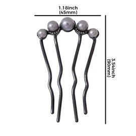 4pcs fashionable metal U-shaped hairs sticks for women, elegant and simple pearl hairs clips, hair accessories, hair accessories gifts suitable for women's hairstyles