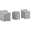 Crosley Furniture Patio Furniture Covers, Waterproof 3-Piece Cover Set for