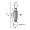 Quick Release Keychain,Titanium Detachable Dual Key Ring, Pull Apart Key