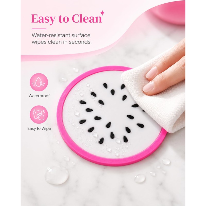 Cute Pink Fruit Drink Coaster for Cups, Mugs and Glasses,