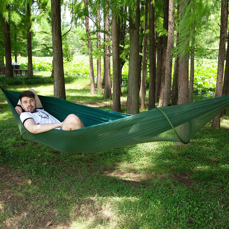 Double / Single Portable Camping Travel Hammock Hanging Bed with