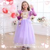 Snyemio Rapunzel Costume Girls Princess Dress Purple Children with Accessories