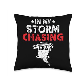 Gifts for Storm Chasing Fans & Tornado Hunter Era-Storm Chasing Tornadoes Throw Pillow, 16x16, Multicolor