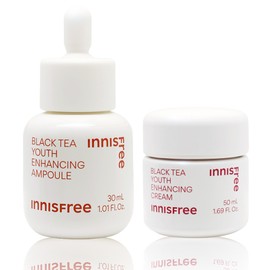 Innisfree Black Tea Youth Enhancing 2 Types (Ampoule + Cream) / 이니스프리 블랙티 유스 인핸싱 2종(앰플+크림)