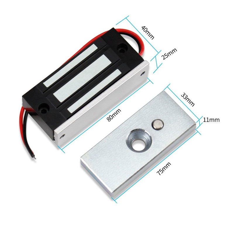 uoweky 60kg/132lbs Electronic Magnetic Lock Access Control DC12V Fail Safe