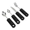4pcs Elderly Adaptive Cutlery Set Eat Independently Easy Grip Handles