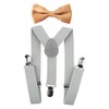axy Children's Light Grey Braces Y Shape with Bow Tie