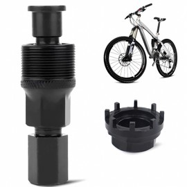 LZYDKH Bicycle Lock Ring Tool, Crank Puller, Bicycle Crank Bottom Bracket Tool Set, Pedal Puller with 8 Teeth, Locking Ring, Pedal Arm Puller, Universal for Many Bicycle Types