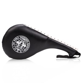 Taekwondo Kick Pads, Double Kick Pads, Training Pads for Karate, Taekwondo Pads, Taekwondo Karate Kickboxing Target Kick Pad, PU Leather Boxing Pad, Punch Pads, Foot Techniques (Black)