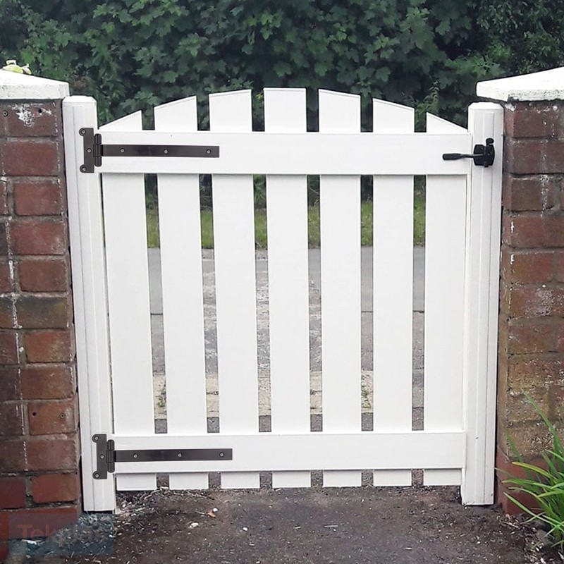 DIYWorld 24" Black Door Hinges – 2Pcs Gate Hinges with