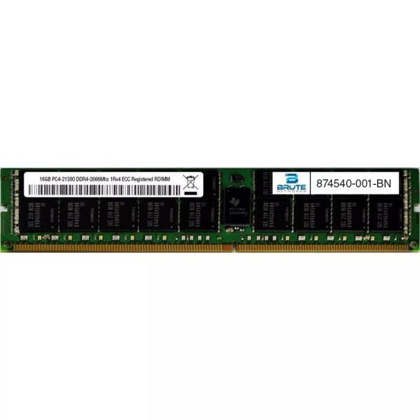 HPE 874540-001 - HPE Compatible 16GB PC4-21300 DDR4-2666Mhz 1Rx4 1.2v