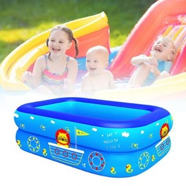 Rectangle Inflatable Swimming Pool for Kids,Baby Paddling Pool for Garden Backyard Outdoor 120 cm x 85 cm x 35 cm