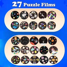 Dinosaur Night Light Projector,135 Effects 27 Films Night Light Projector for Kids,Star Projector with 360°Rotation,Dinosaur Toys for Kids,Boys Room Decor, Educational Gifts