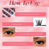GEMERRY Cluster lashes, DIY Eyelash Extenisons 8-16mm D Curl Fluffy