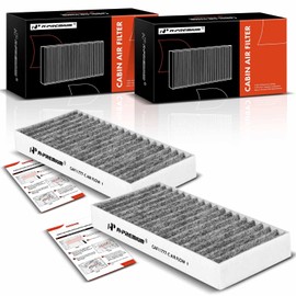 A-Premium 2-PC Cabin Air Filter with Activated Carbon Compatible with Jeep Models - Wrangler 2011 3.6L, Wrangler 2012-2017 3.8L, Wrangler JK 2018 3.6L