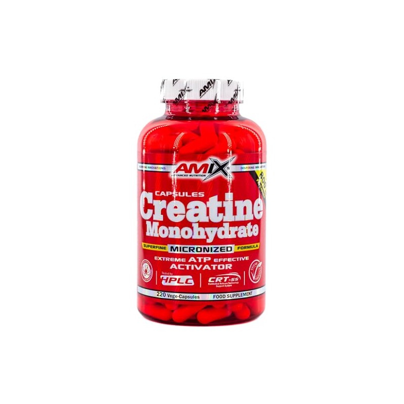 AMIX - Creatine Monohydrate - 220 Capsules - Dietary Supplement