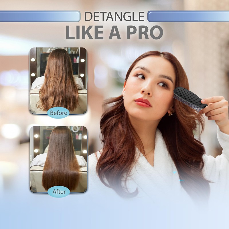 Flex Brush Vented Hair Brush for Blow Drying, Flexible Bristle