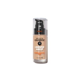 Revlon Colorstay Liquid Foundation Makeup for Combination/Oily Skin SPF 15, Longwear Medium-Full Coverage with Matte Finish, Nude (200), 30 ml