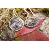 WINDALF Silan Celtic Triskele Earrings 1.9 cm Bronze, Fabric jewellery
