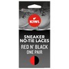 KIWI Sneaker No-Tie Shoe Laces, Red N' Black, One Size