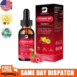 60ML Vitamin B12 Supplement Liquid Drops Extra Strength Suport Immunity Energy