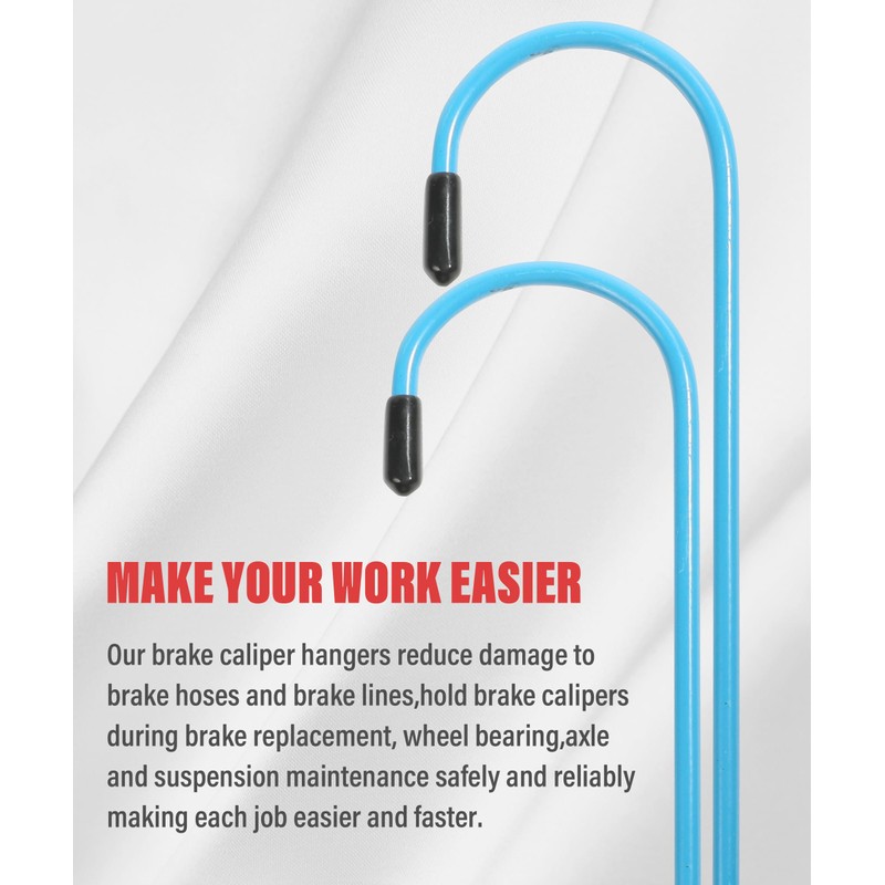 YAKEFLY 4 Pieces Brake Caliper Hanger Hooks with Rubber Tips,Stainless