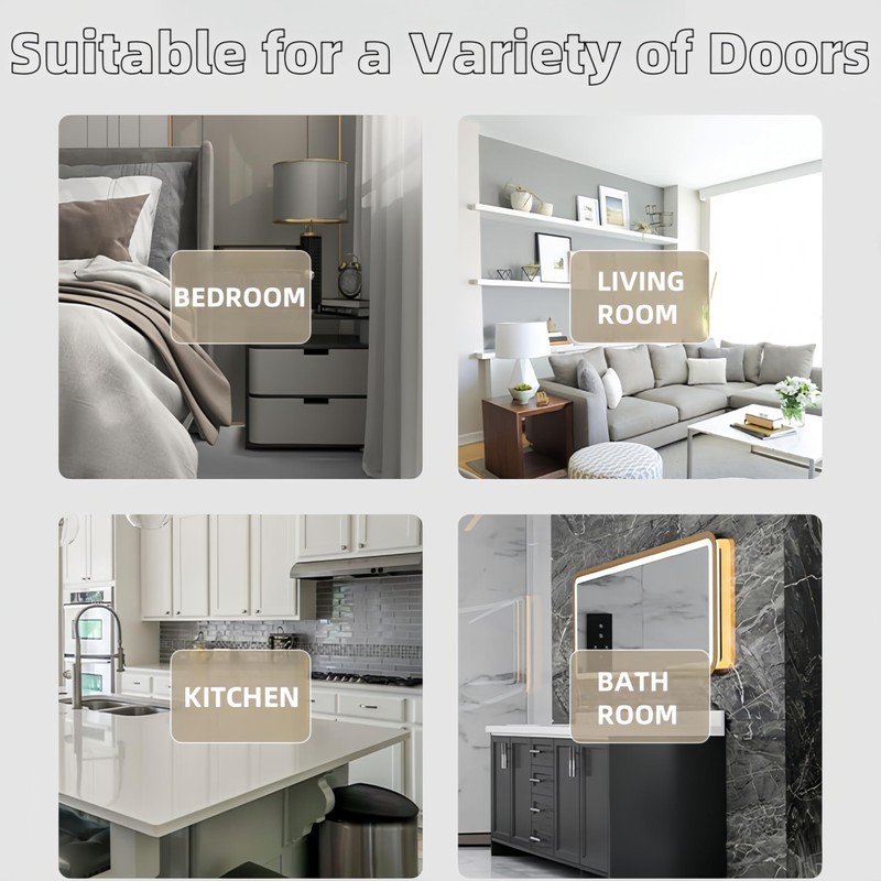 Hoconnie Pocket Door Privacy Lock,Recessed Handle Latch,Invisible Finger Flush Pulls