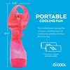 O2COOL O2COOL Deluxe Handheld Battery Powered Water Misting Fan (Raspberry)