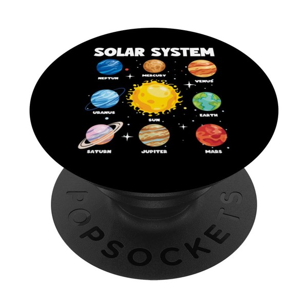 Solar System Planets Science Space Boys Girls STEM Funny PopSockets