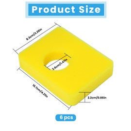6 Pack 799579 Air Cleaner Replacement Foam Filter, Engine Air Filters Compatible with 09P602 09P702 550e-550ex Series 09P000 08P000 Engine Lawn Mower