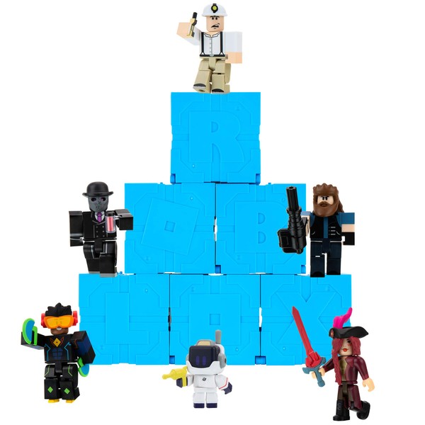 Roblox Action Collection - Series 9 Mystery Figure 6-Pack [Includes 6 Exclusive Virtual Items] , Blue