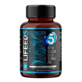 LIFEED Suplemento Alimenticio de Vitaminas Cabello Hombre, 60 Cápsulas  Rinde 60 días de suministro por envase. Contiene Retinol, biotina, colágeno...
