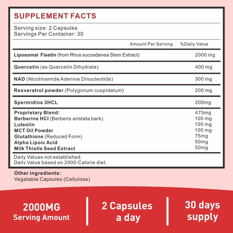 Uarcool Fisetin 2000 Mg Cpsulas Vegetales Sin Soja