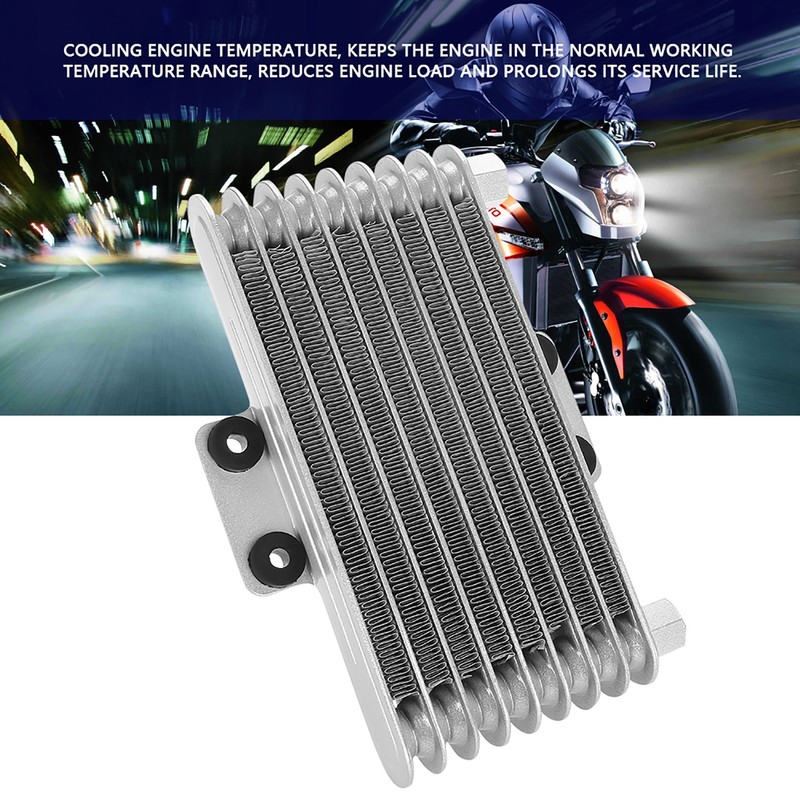 Aluminum 125ml Engine Oil Cooler Cooling Radiator for 125CC-250CC Motorcycle