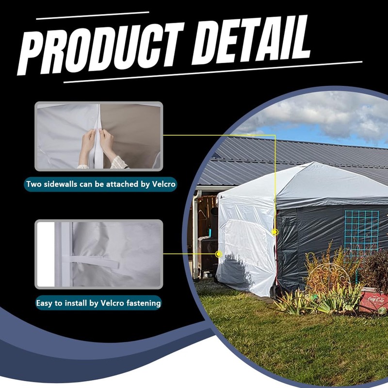 MordenApe Sunshade Sidewall with Mesh Window for 10x10 Pop Up