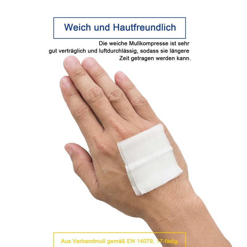 Meditrade Gauze Dressings, Non-Sterile, 8-Ply, 5 x 5 cm, Pack