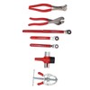7pcs Battery Service Kit, Steel Terminal Pliers Wrench Brush Spreader