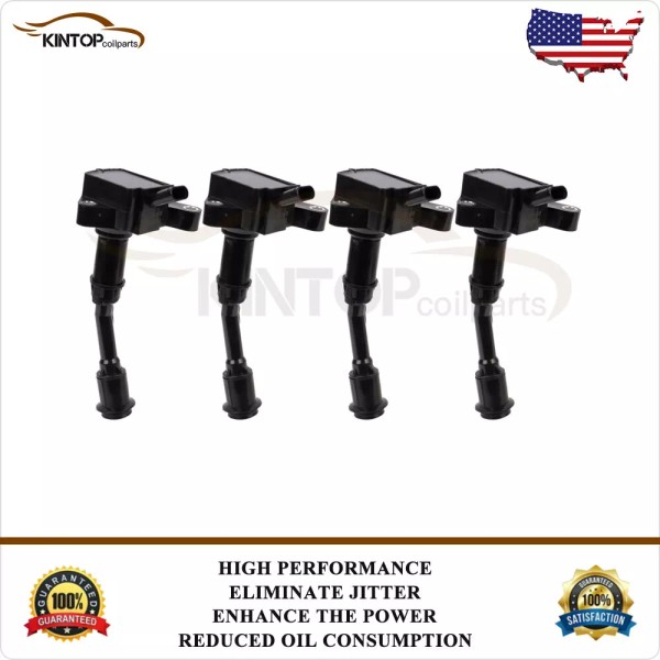 KINTOP 4 Ignition Coils Pack For Ford 2014-2019 Fusion 2017-2018