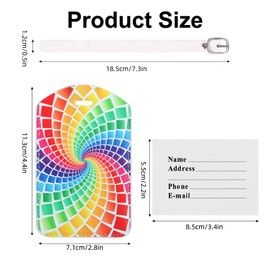 Luggage Tags, Norvens 2 Piece Leather Luggage Tags, Suitcase Backpack Tags, Travel Luggage Tags with Name ID, Accessories for Travel Luggage Quick Identification