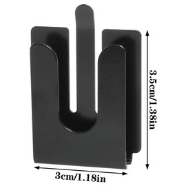 fengxiaomin 2PCS CB Mic Holder CB Microphone Holder Black Metal Car Mic Holder Mobile Radio Microphone Hang Up Clip with Tape Backing for Cars, Homes, Offices and so on