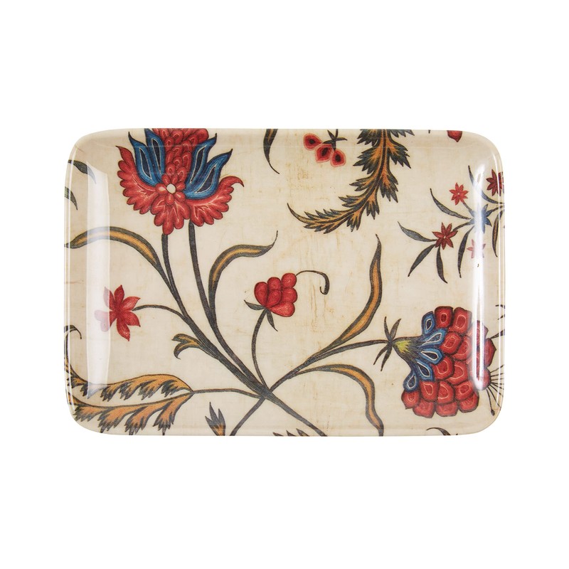 Thomas Paul Melamine Kalamkari 3 Tray Set, 6.5"X9.5, Multi
