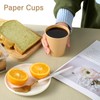 LITOPAK 100 Pack 10 oz Kraft Paper Coffee Cups for