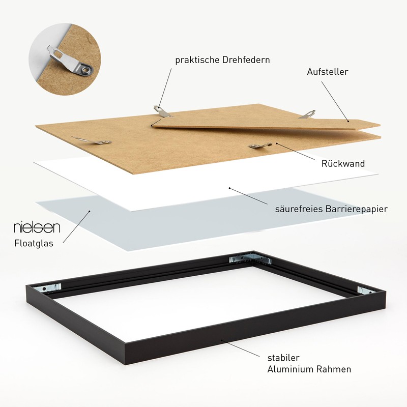 nielsen Alpha Aluminium Picture Frame 20 x 30 cm Anodised
