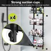 Orimade Over the Door Shower Caddy Adjustable 5 Tier Black,Bathroom